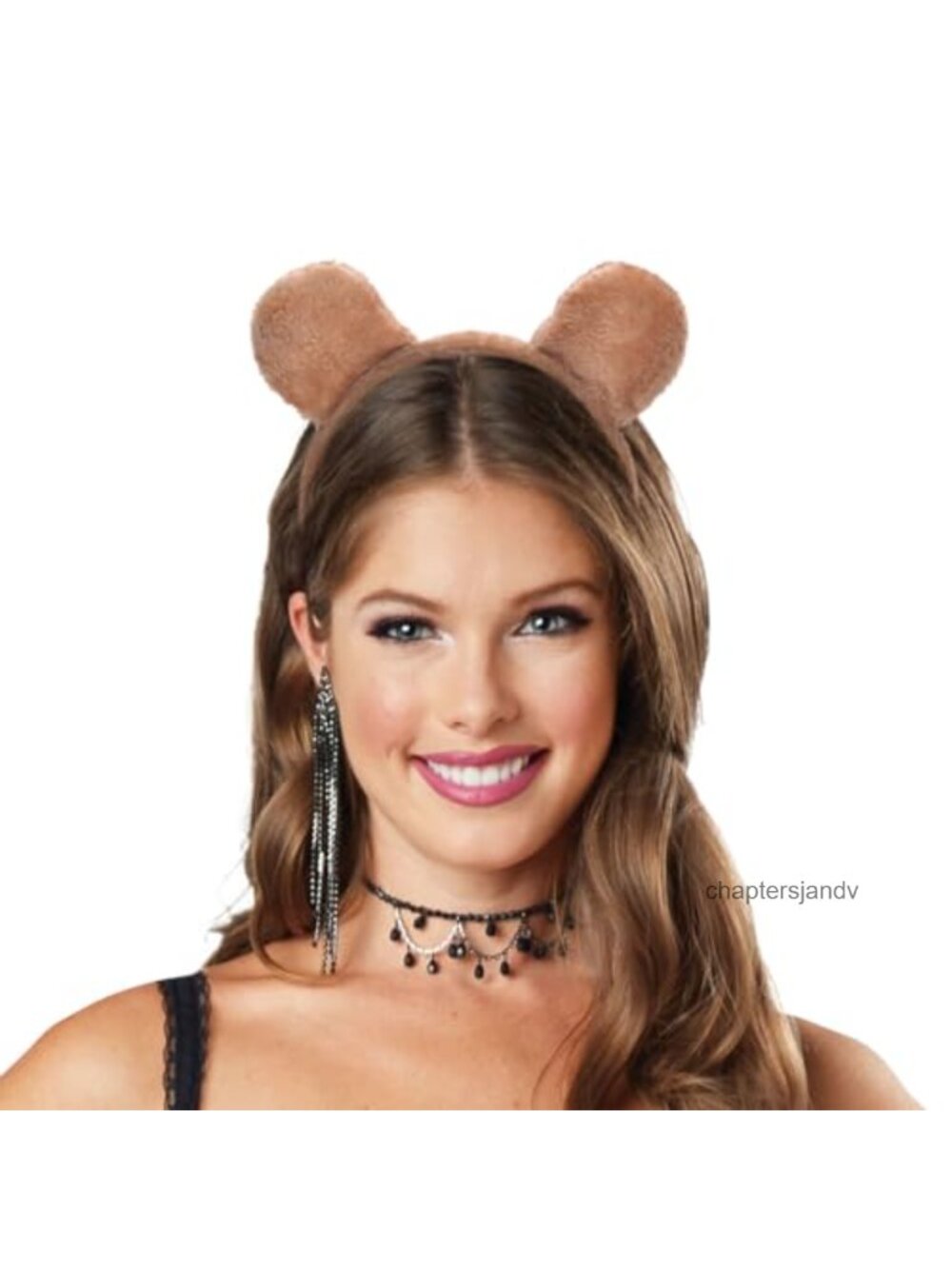 Plush Bear Ears Headband Costume Accessory for Halloween Christmas Party Dress